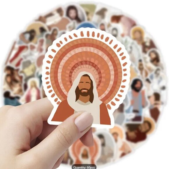 60PC Jesus Holiday Stickers for Phones, Laptops, Gifts, Crafts etc. Christmas - Picture 2 of 7